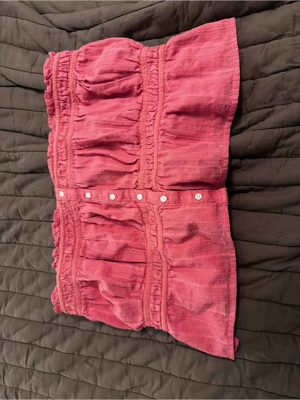 American Eagle Outfitters Rose Pink Smocked Tube Top
